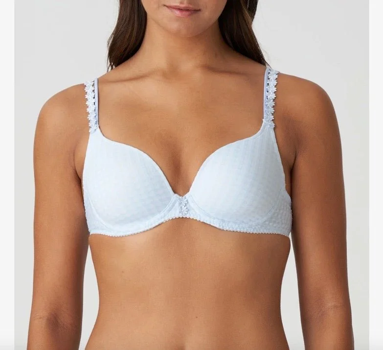 soft-cup everyday brasMarie Jo Avero Plunge Heart Shaped Padded Bra-Tiny Vichy