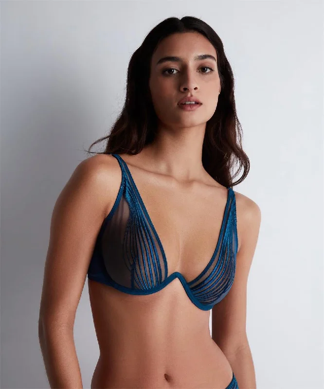 lightweight mesh sports bras for swimmingSumptuous Waves Triangle Bra - Imperial Blue