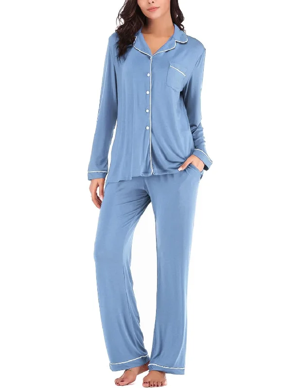 women's pajamas with a stylish cutLong Sleeve Pajama Sets