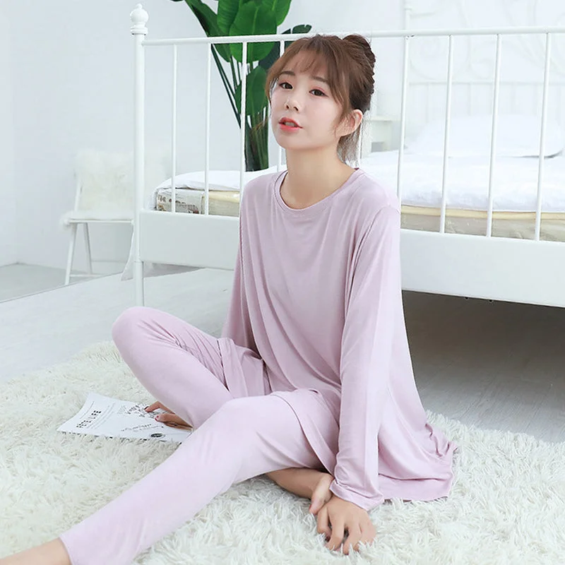 women's pajamas for a night of restLong Sleeves Top With Pants 2 Piece Pajama Set