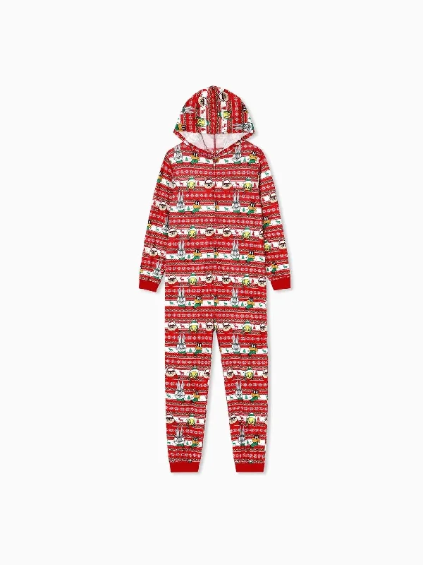 women's pajamas with a cozy, snug fit for ultimate comfortLooney Tunes Family Matching Christmas Pajama Set With Hood