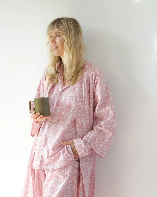 women's pajamas for those who cherish their bedtime routinesDamen Morgenmantel Kimono rosa Blumenmuster