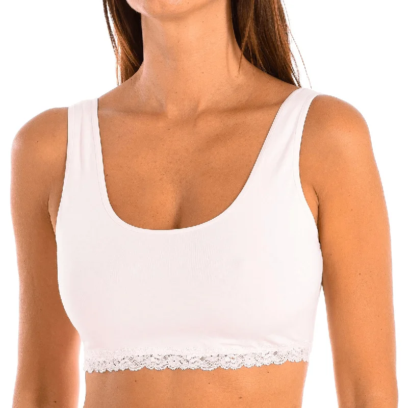 stretch lace high-cut pantiesDEMI-CAMISOLE COTON-FRESH COTON LACE