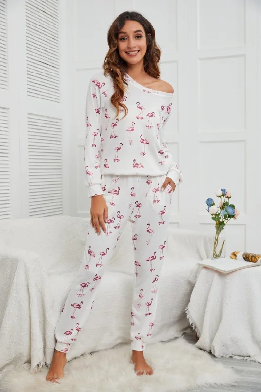 women's pajamas for those who seek ultimate relaxationDreamy Flamingo Fantasy Lounge Set 🦩✨