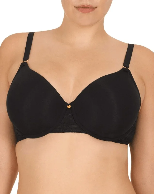 plus-size high-waisted thongsNatori Bliss Perfection Contour Underwire Bra - Black