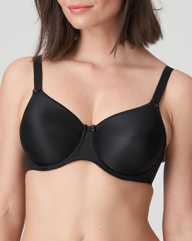 wireless maternity bras with sleep functionPrimaDonna Satin Seamless Non Padded Bra - Black