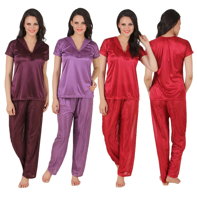 women's pajamas for cold weatherHarper Vintage Satin Pyjama Set