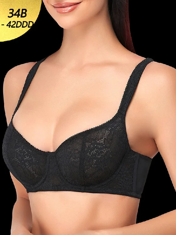 convertible bralettes for layeringWomen's Lace Unlined Push Up Underwire Bra