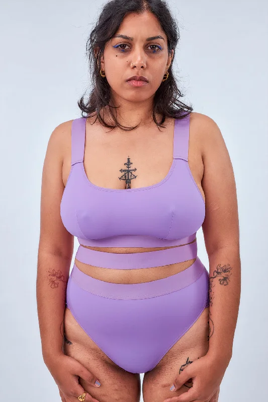 plus-size underwire plunge brasLa Fille d'O | Paris Wireless Top (Kleur Lilac)