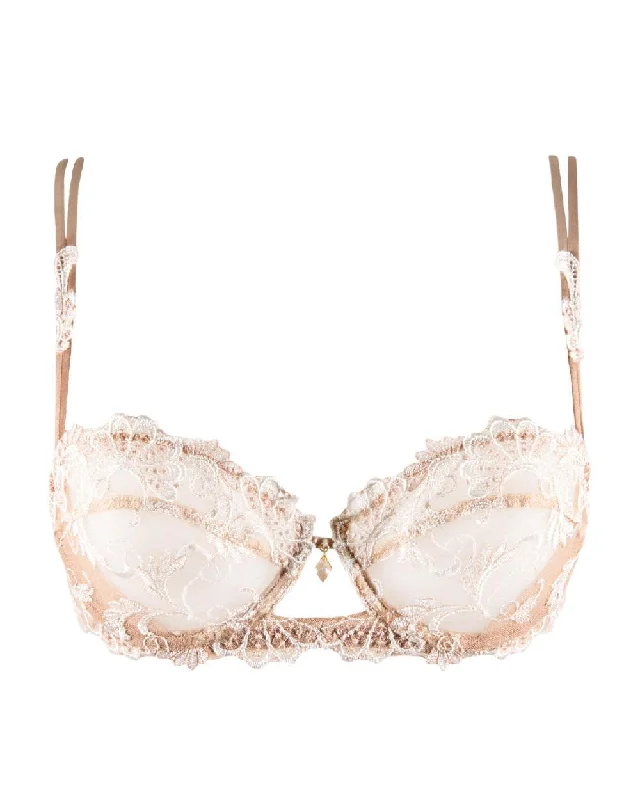 lace-trimmed chemise nightwearDressing Floral Demi-Cup Bra