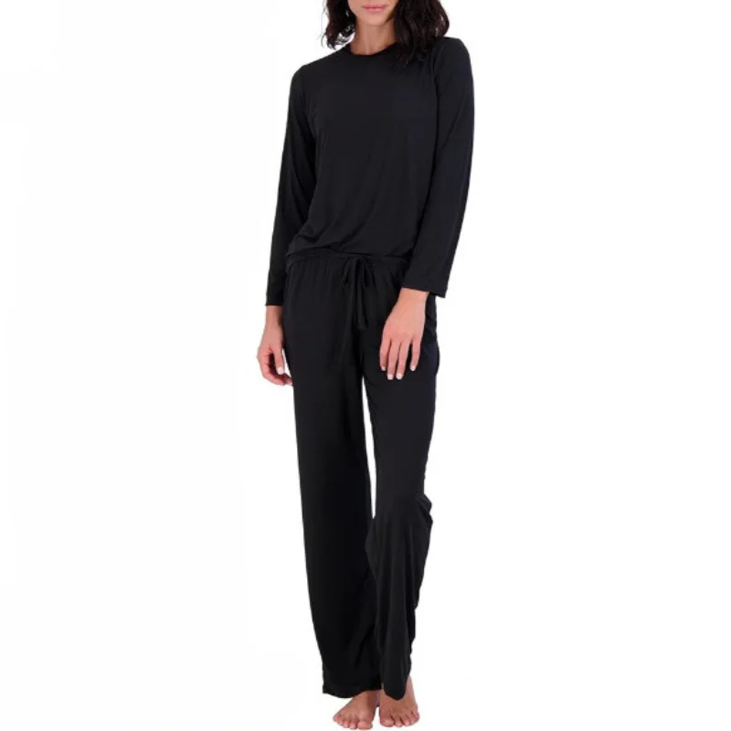 women's pajamas with pocketsLong Sleeve Tops With Comfy Pants Set