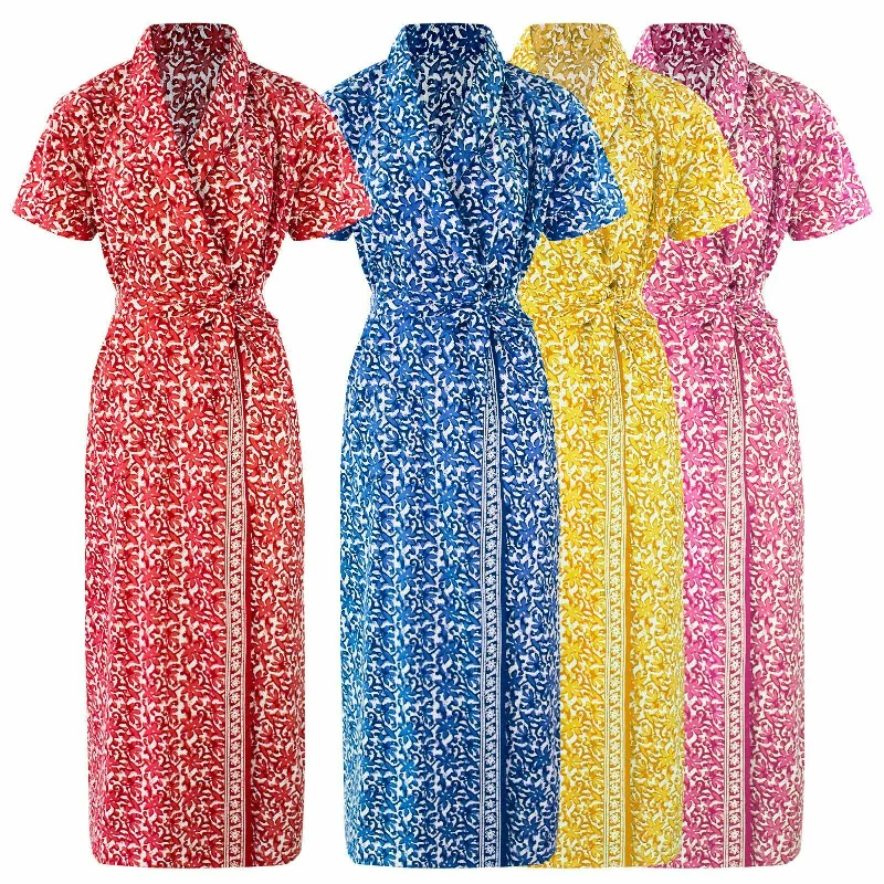 women's pajamas with button-flyLadies 100% Cotton Robe