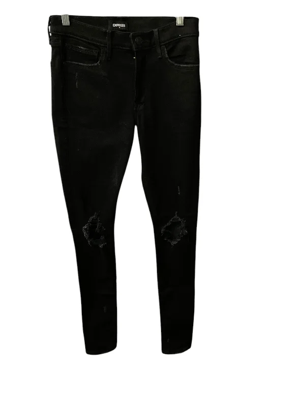 Women's Tapered PantsJeans Skinny By Express In Black, Size: 4