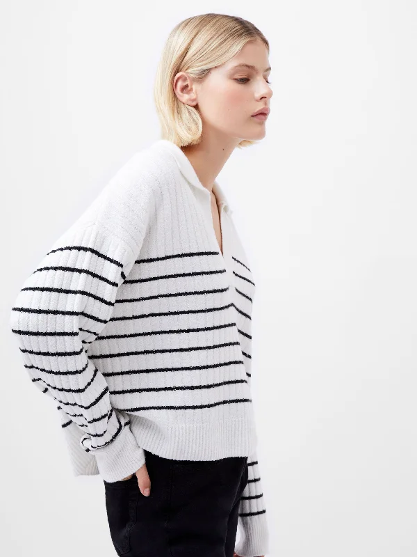 Women's Wool CoatsVhari Recycled Collar Stripe Jumper