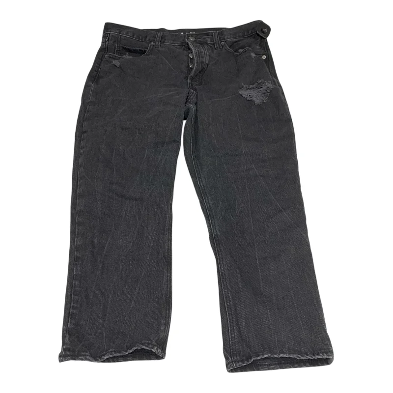 Women's Jodhpurs with Mandarin CollarJeans Straight By Old Navy In Black Denim, Size: 12