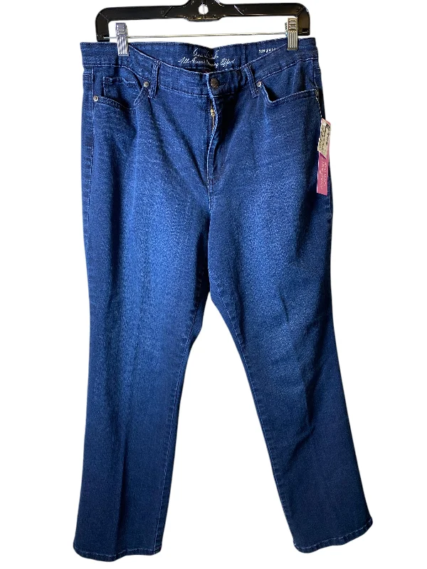 Women's Jodhpurs with High WaistJeans Boyfriend By Gloria Vanderbilt In Blue, Size: 14