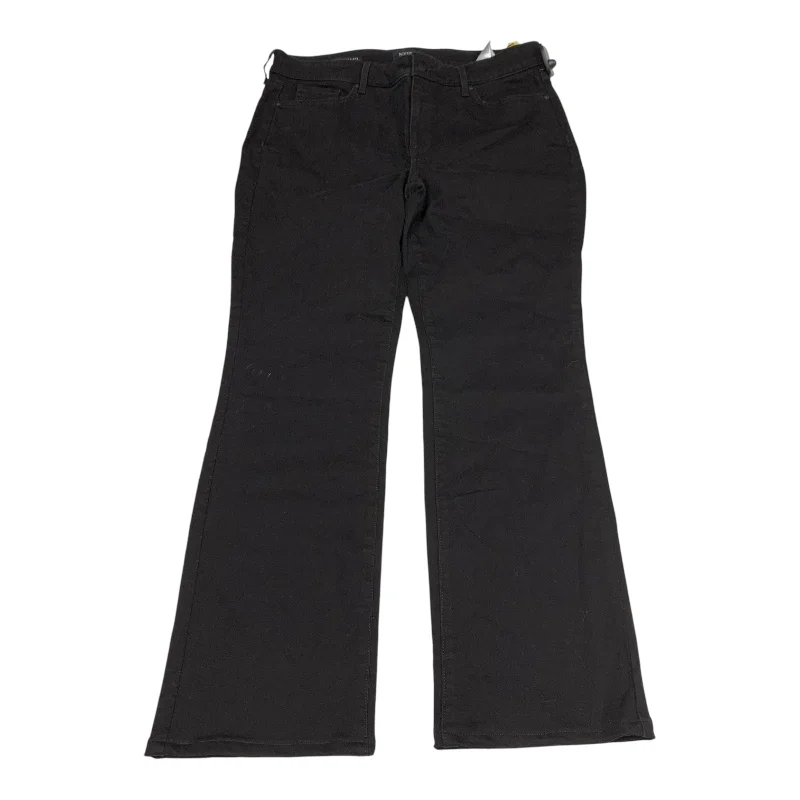 Women's Jodhpurs with Collarless NeckJeans Straight By Not Your Daughters Jeans In Black Denim, Size: 14