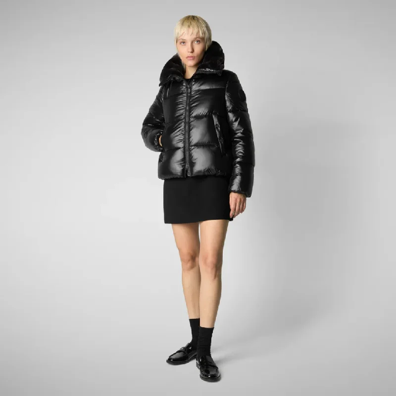 Women's Winter CoatsMoma Faux Fur Puffer (Black)