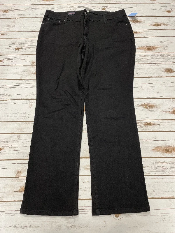 Women's Jodhpurs with Mandarin CollarJeans Straight By St Johns Bay In Black Denim, Size: 18