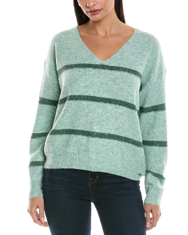 Women's Greek Wool SweatersANNA KAY Kelly Moi Striped Cashmere-Blend Sweater