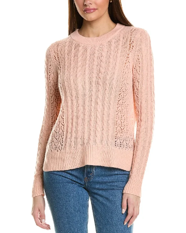 Women's Belarusian Wool SweatersAutumn Cashmere Pointelle & Cable Cashmere Sweater