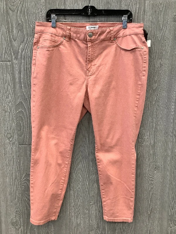 Women's Jodhpurs with Mandarin CollarJeans Jeggings By D Jeans In Pink, Size: 16