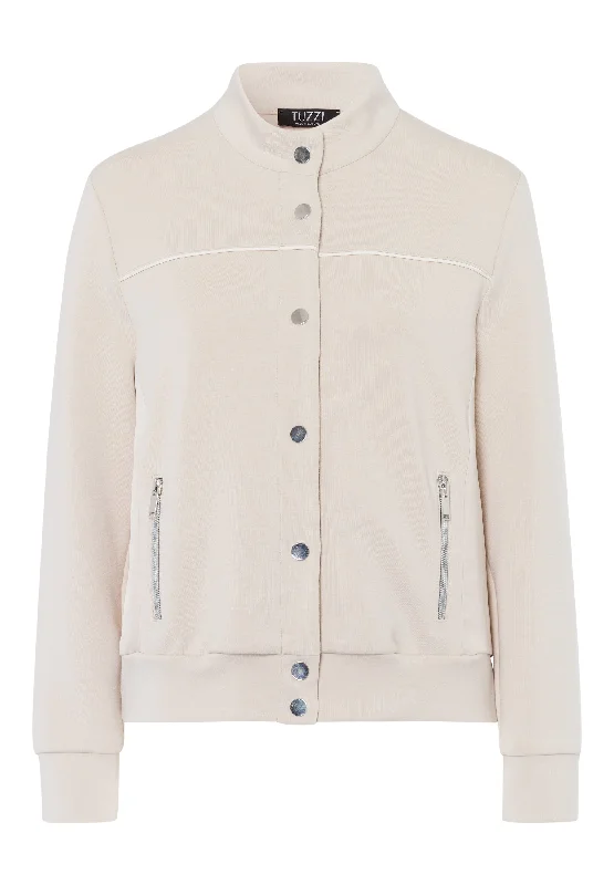 Women's Notched Collar SweatersTuzzi Lightweight Moonstone Top/Jacket