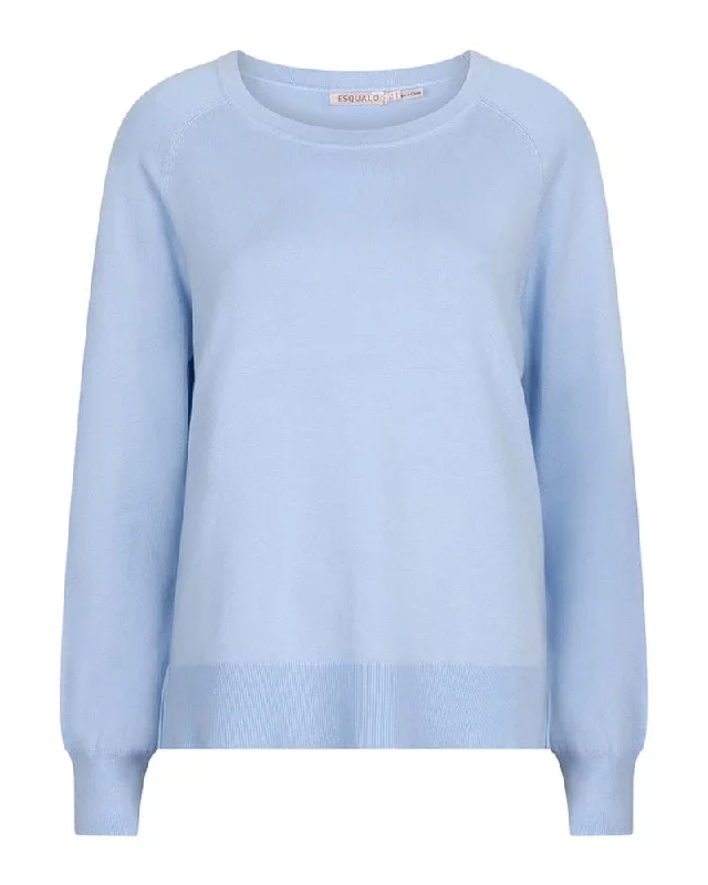 Women's Croatian Wool SweatersEsqualo Lightweight Sky Blue Sweater