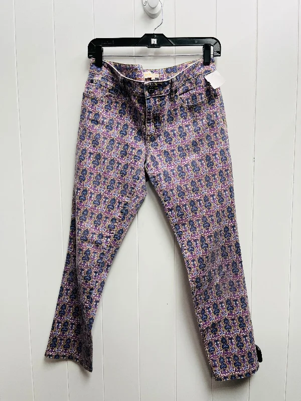 Women's Jodhpurs with Keyhole CollarJeans Designer By Tory Burch In Purple, Size: 6