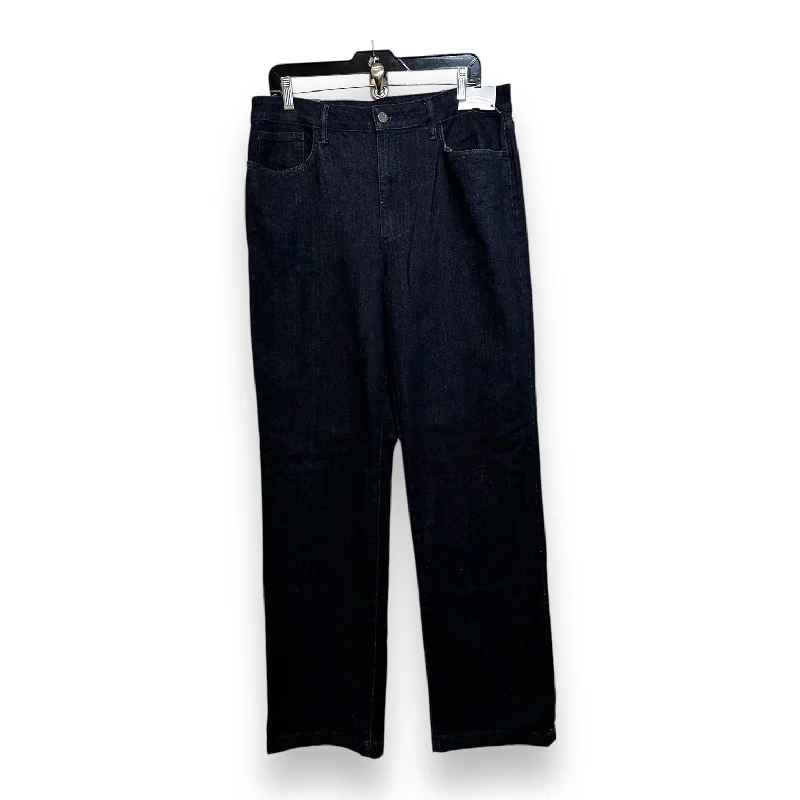 Women's Jodhpurs with Asymmetrical HemJeans high rise Wide Leg By Joes Jeans In Blue Denim, Size: 14