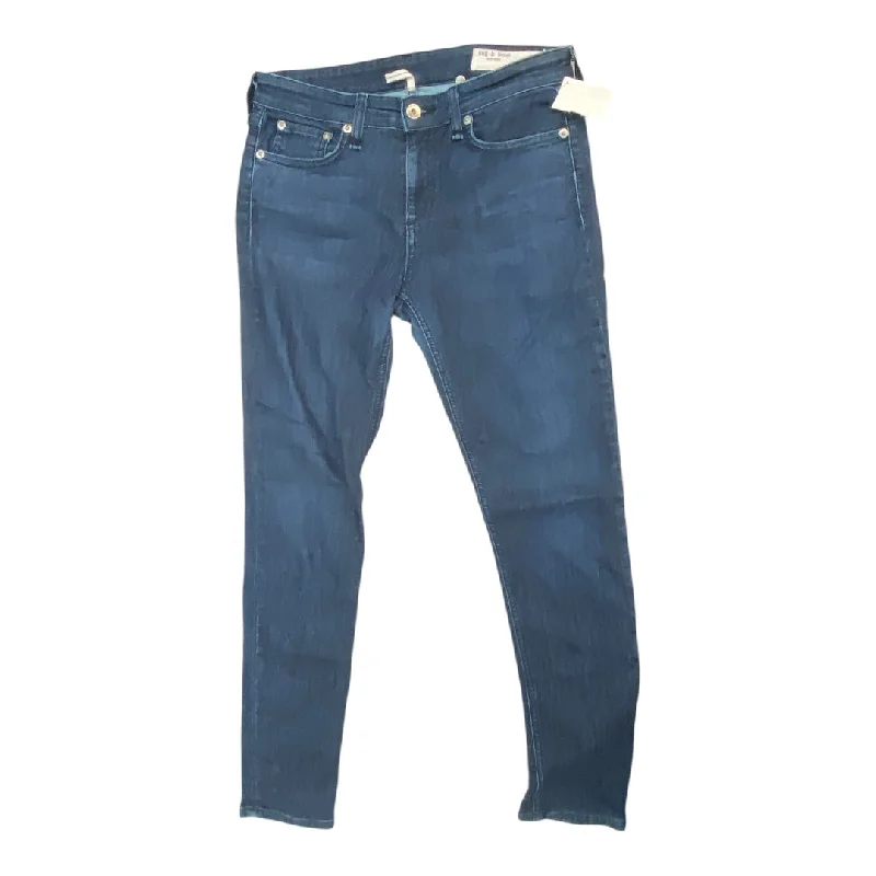 Women's Jodhpurs with Straight HemJeans Skinny By Rag And Bone In Blue Denim, Size: 4