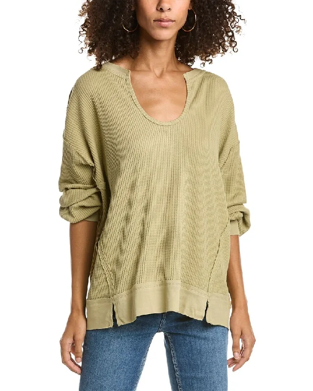 Women's Ribbed SweatersFree The Roses Waffle Knit Pullover