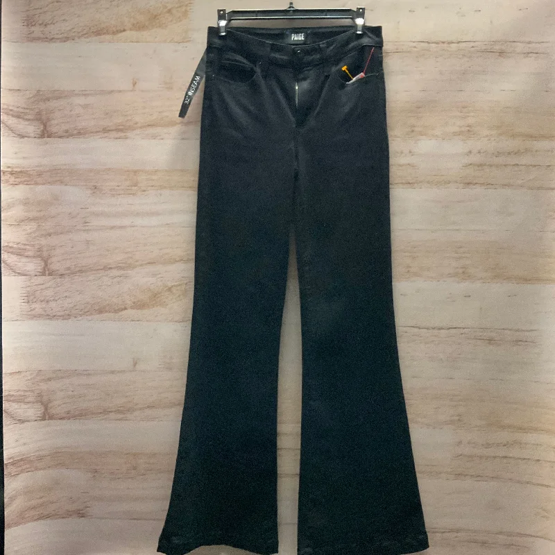 Women's Jodhpurs with Low CollarJeans Flared By Paige In Black, Size: 4