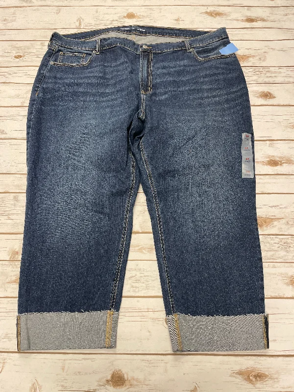 Women's Jodhpurs with Shirt CollarJeans Boyfriend By Old Navy In Blue Denim, Size: 24