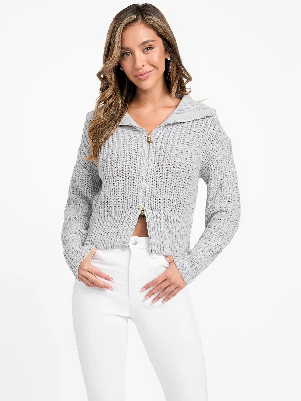 Women's Collarless Design SweatersGeorgia Knit Sweater