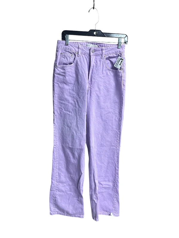 Women's Jodhpurs with Shawl CollarJeans Straight By English Factory In Purple Denim, Size: 8