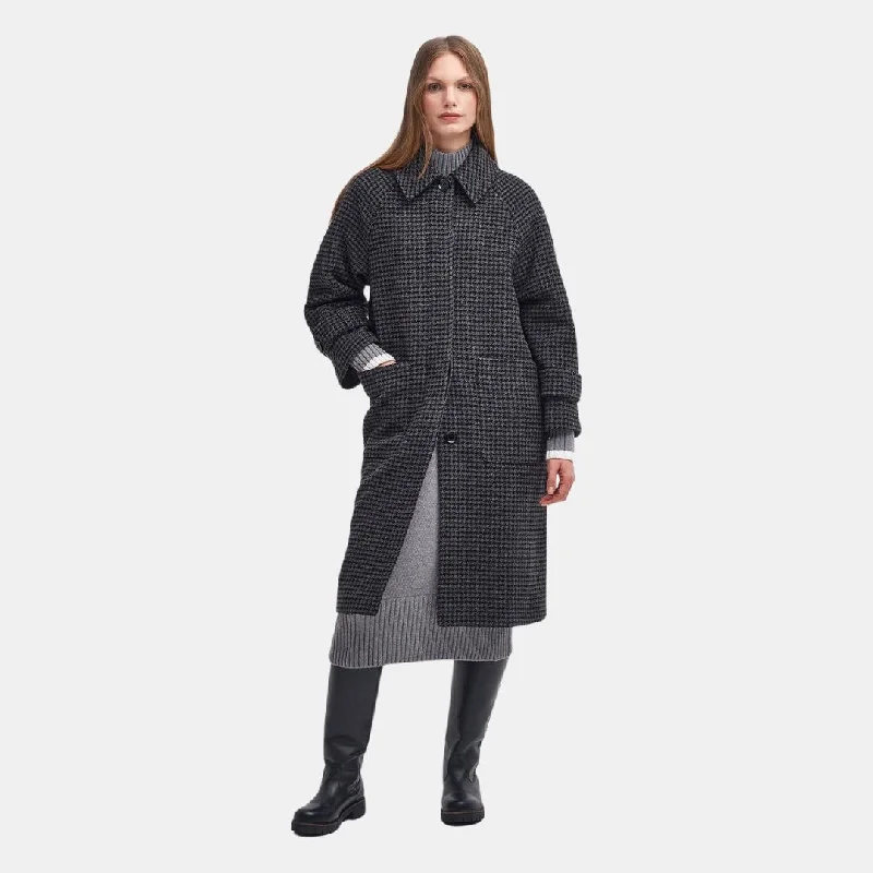 Women's Bomber CoatsVeronica Wool Car Coat (Charcoal Dogtooth)