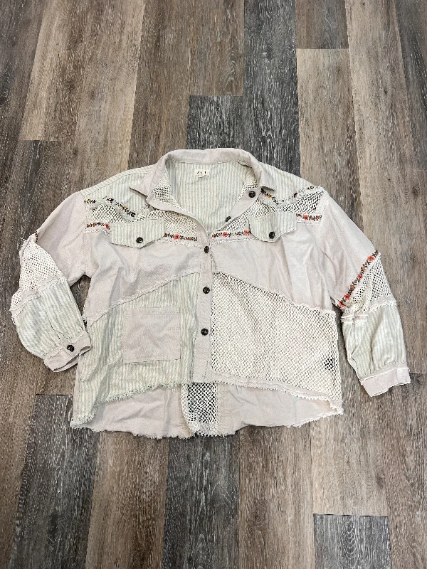 Women's Denim CoatsJacket Shirt By Pol  Size: M