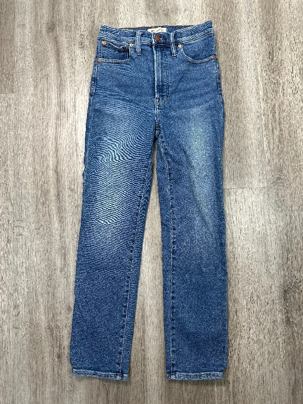 Women's Jodhpurs with Lapel CollarJeans Straight By Madewell In Blue Denim, Size: 4