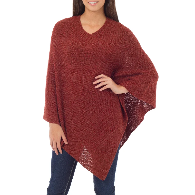 Women's Irish Wool SweatersAutumn Splendor Handmade Alpaca Poncho