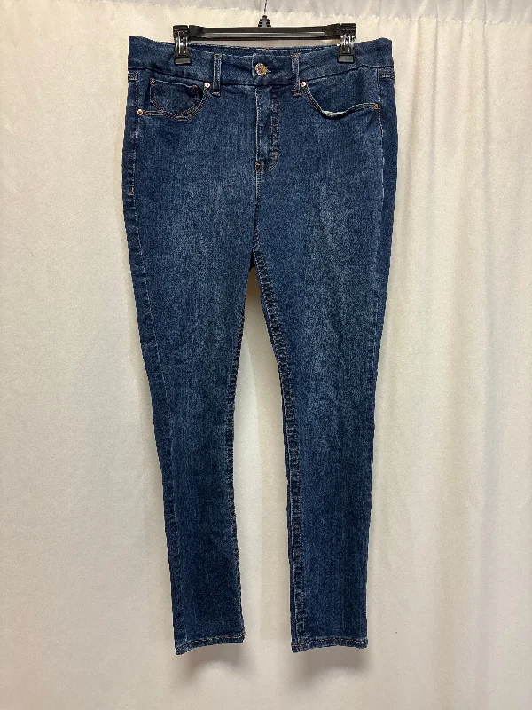 Women's Jodhpurs with V-Shaped HemJeans Skinny By Seven 7 In Blue Denim, Size: 12