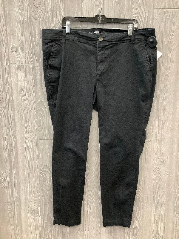 Women's Jodhpurs with Rounded CollarJeans Skinny By Old Navy In Black Denim, Size: 18