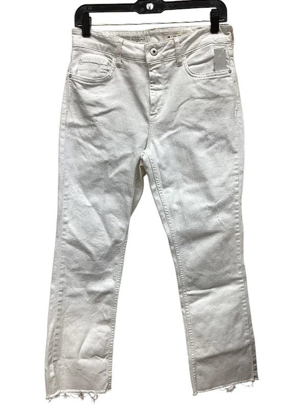 Women's Jodhpurs with Mandarin CollarJeans Boot Cut By Pilcro In White Denim, Size: 8