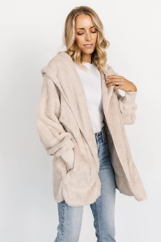 Women's Coats with Fur TrimMelrose Teddy Jacket | Oatmeal