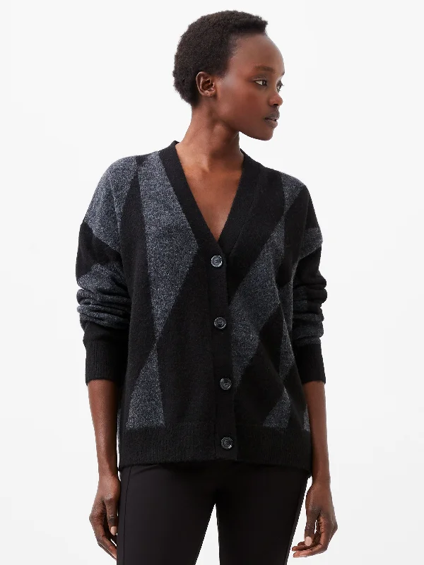 Women's Down CoatsNicola Recycled Brushed Check Cardigan