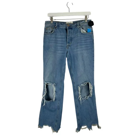 Women's Jodhpurs with Wide CollarJeans Wide Leg By We The Free In Blue Denim, Size: 10