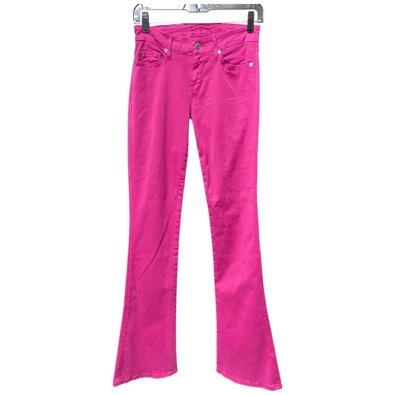 Women's Jodhpurs with High WaistJeans Flared By 7 For All Mankind In Purple, Size: 0