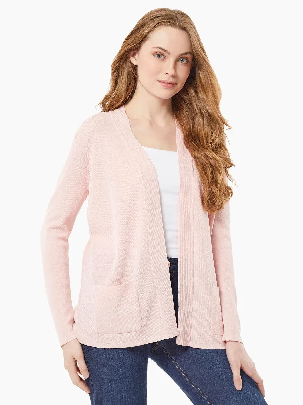 Women's Bosnian Wool SweatersOpen Front Ribbed Icon Cardigan