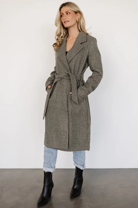 Women's Button-Up CoatsValdez Long Coat | Olive