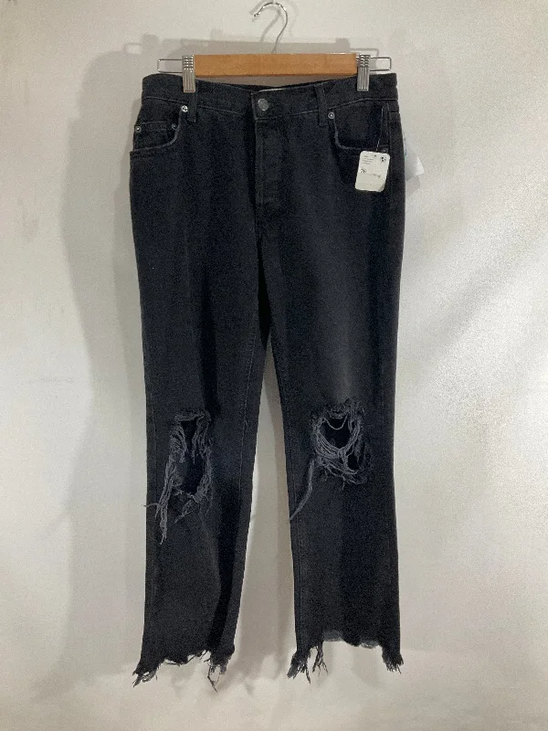 Women's Jodhpurs with Flared LegJeans Straight By We The Free In Black Denim, Size: 2